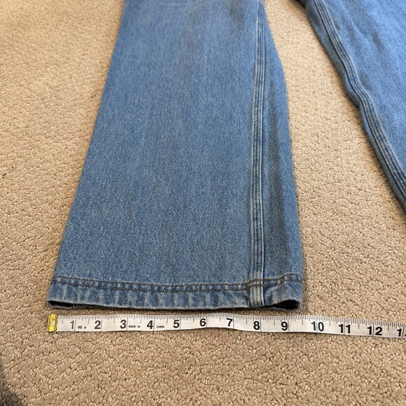 Duluth Trading Co Jeans Ballroom Relaxed Fit Tradesman Easy Light Wash Size 44 - Picture 13 of 16